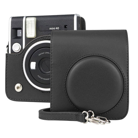 custodia-in-pelle-pu-retro-per-fotocamera-full-body-con-cinturino-per-fujifilm-instax-mini-40-for-fujifilm-instax-mini-40 - immagine 1