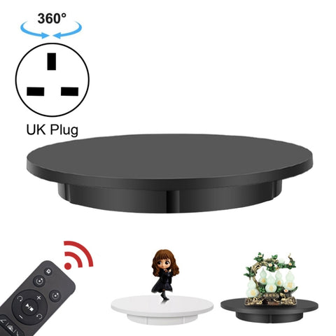 Piattaforma girevole elettrica per espositori rotanti da 60 cm, carico: 100 kg, alimentazione plug-in, presa UK, 60cm, UK Plug