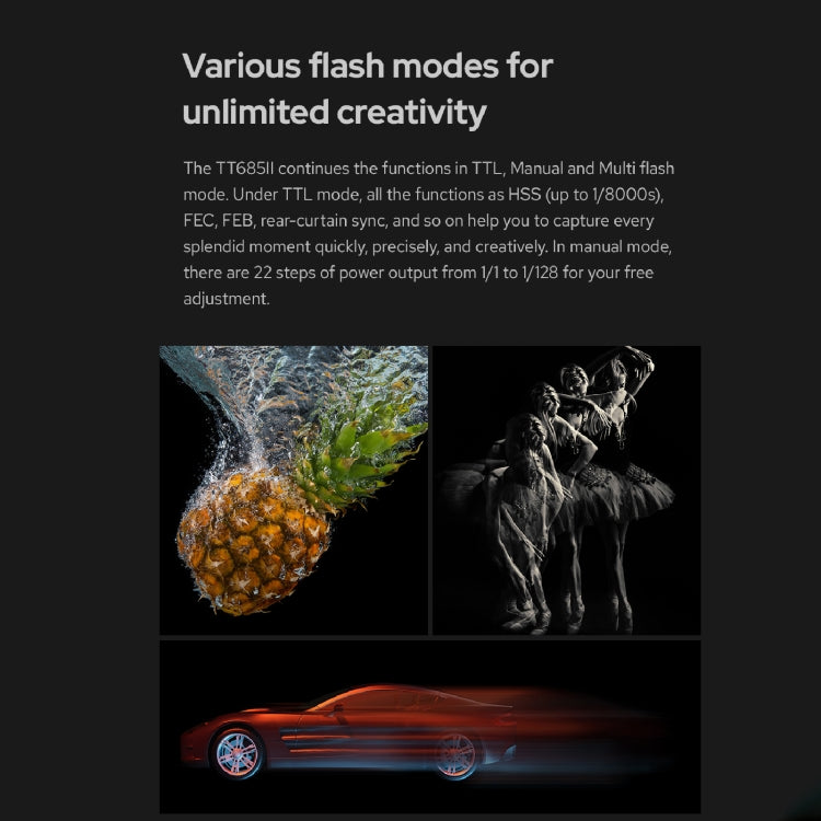 Godox TT685II-C Flash Speedlite Wireless TTL HSS 1/8000s per Canon