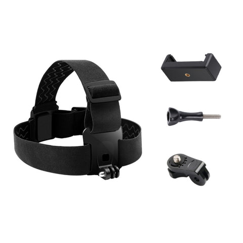 cintura-di-montaggio-elastica-fascia-per-la-testa-regolabile-con-morsetto-per-telefono-vite-e-adattatore-tipo-s-per-gopro-hero10-black-hero9-black-8-7-6-5-xiaoyi-e-altre-action-cam-smartphone - immagine 1