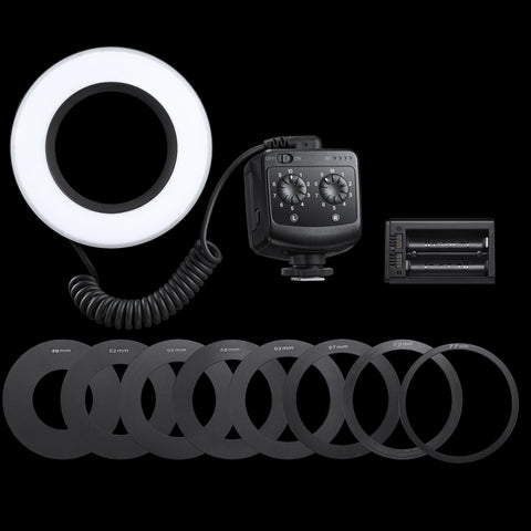 Godox Ring72 Macro Ring Flash con 48 LED e 8 Anelli Adattatori