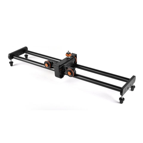YELANGU L4X-BE YLG1817A Binario di scorrimento per giunzioni in lega di alluminio da 60 cm + Puleggia video a 3 ruote Carrello per macchine fotografiche reflex/videocamere, L4X-BE 60cm Rail Track + Dolly Car