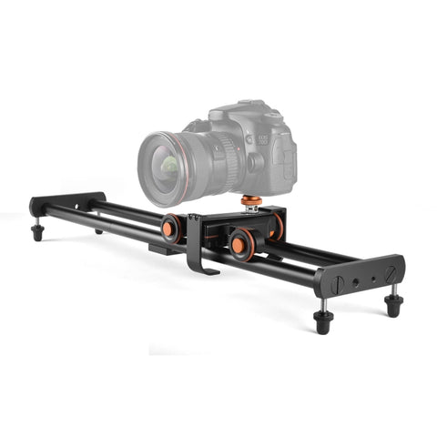 YELANGU L4X-BE YLG1817A Binario di scorrimento per giunzioni in lega di alluminio da 60 cm + Puleggia video a 3 ruote Carrello per macchine fotografiche reflex/videocamere, L4X-BE 60cm Rail Track + Dolly Car