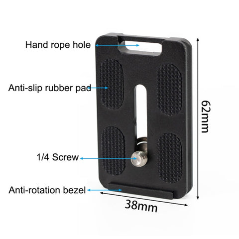 bexin-pl-62-piastra-a-sgancio-rapido-antirotazione-con-cuscino-in-gomma-pl-62 - immagine 2