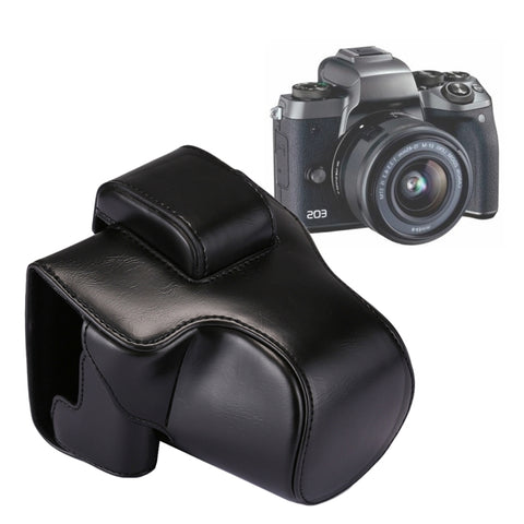 custodia-in-pelle-pu-per-fotocamera-full-body-con-cinturino-per-canon-eos-m5-for-eos-m5 - immagine 1