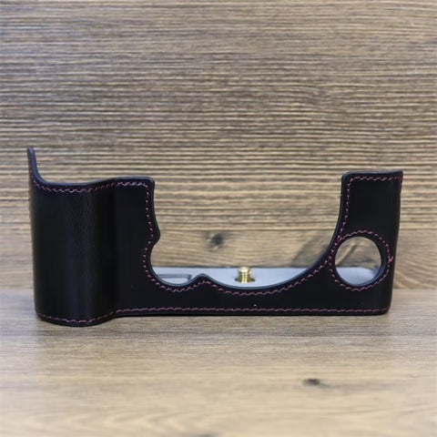 Per FUJIFILM X-T5 Base mezza custodia per fotocamera in pelle PU con filettatura da 1/4 di pollice, For FUJIFILM X-T5