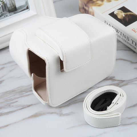 Custodia per fotocamera in pelle magnetica per fotocamera Canon EOS R10 con cinturino, For Canon EOS R10