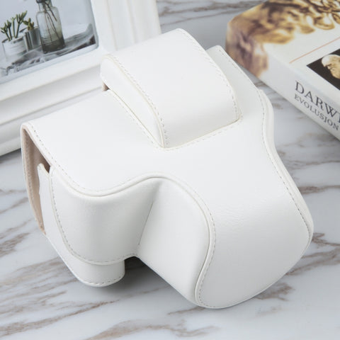 Custodia per fotocamera in pelle magnetica per fotocamera Canon EOS R10 con cinturino, For Canon EOS R10