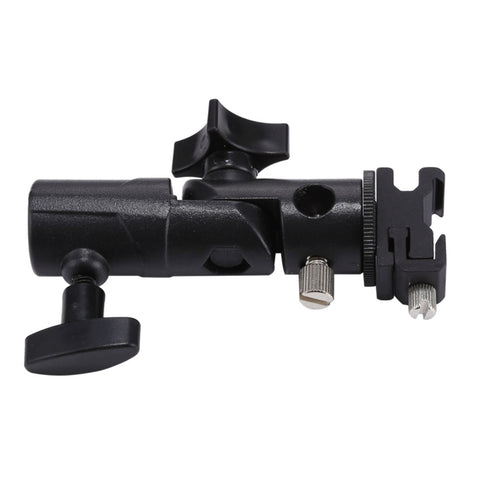 Staffa per ombrellone con supporto per flash multifunzione tipo E, carico massimo: 3 kg, E-bracket