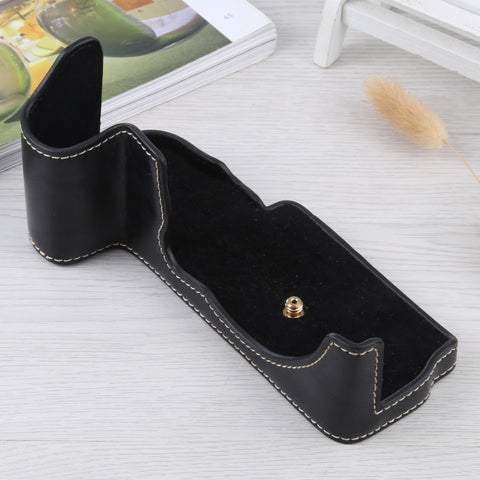 base-mezza-custodia-per-fotocamera-in-pelle-pu-con-filo-da-1-4-di-pollice-per-fujifilm-gfx-50s-for-fujifilm-gfx-50s - immagine 2