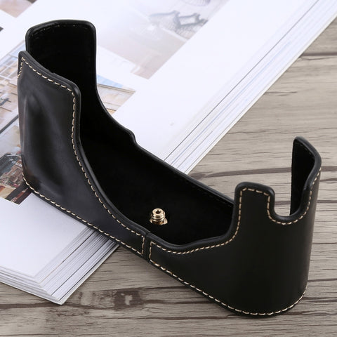 base-mezza-custodia-per-fotocamera-in-pelle-pu-con-filettatura-da-1-4-di-pollice-per-leica-m9-for-leica-m9 - immagine 2