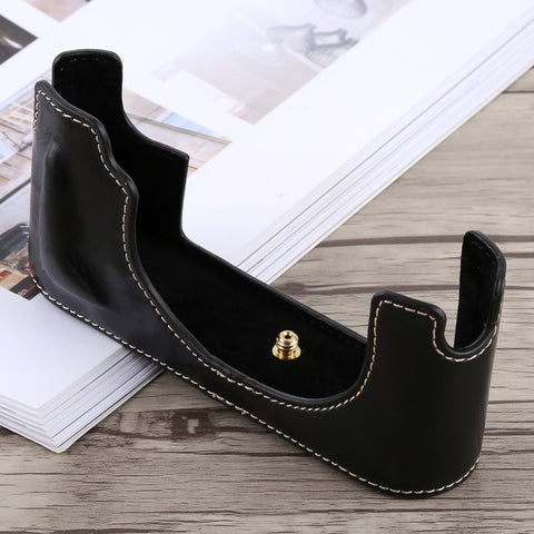 base-mezza-custodia-per-fotocamera-in-pelle-pu-con-filettatura-da-1-4-di-pollice-per-leica-m10-for-leica-m10 - immagine 2