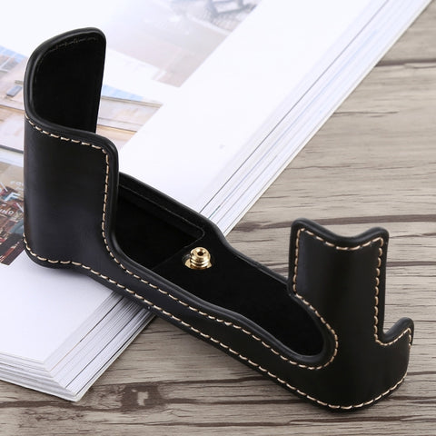 base-mezza-custodia-per-fotocamera-in-pelle-pu-con-filo-da-1-4-di-pollice-per-fujifilm-x-t10-x-t20-for-fujifilm-xt10-for-fujifilm-xt10 - immagine 2