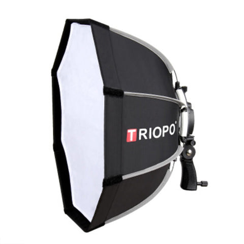 TRIOPO KS55 Diffusore Softbox parabolico Speedlite Flash ottagonale da 55 cm con maniglia per montaggio su staffa, KS55