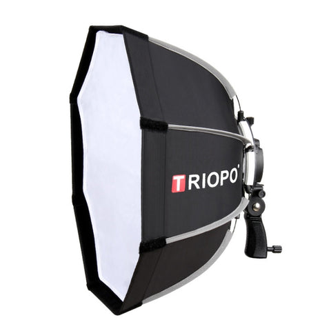 TRIOPO KS90 Diffusore Softbox parabolico a cupola Speedlite Flash da 90 cm con impugnatura a staffa per Speedlite, KS90