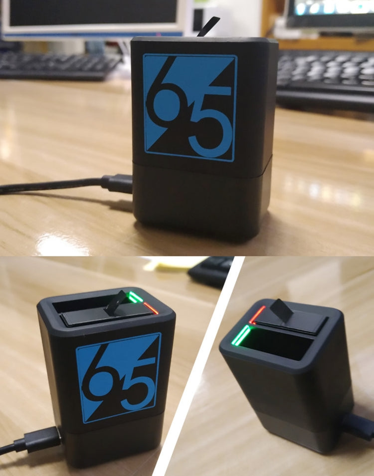 caricabatterie-doppio-per-batterie-con-cavo-usb-c-type-c-per-gopro-hero6-5-charger-with-type-c-cable - immagine 9