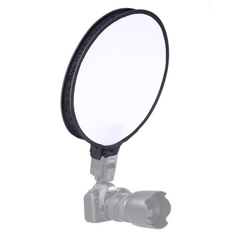 Scatola morbida pieghevole universale da 30 cm, stile rotondo, senza supporto per luce flash (nero + bianco), 30cm Round Style