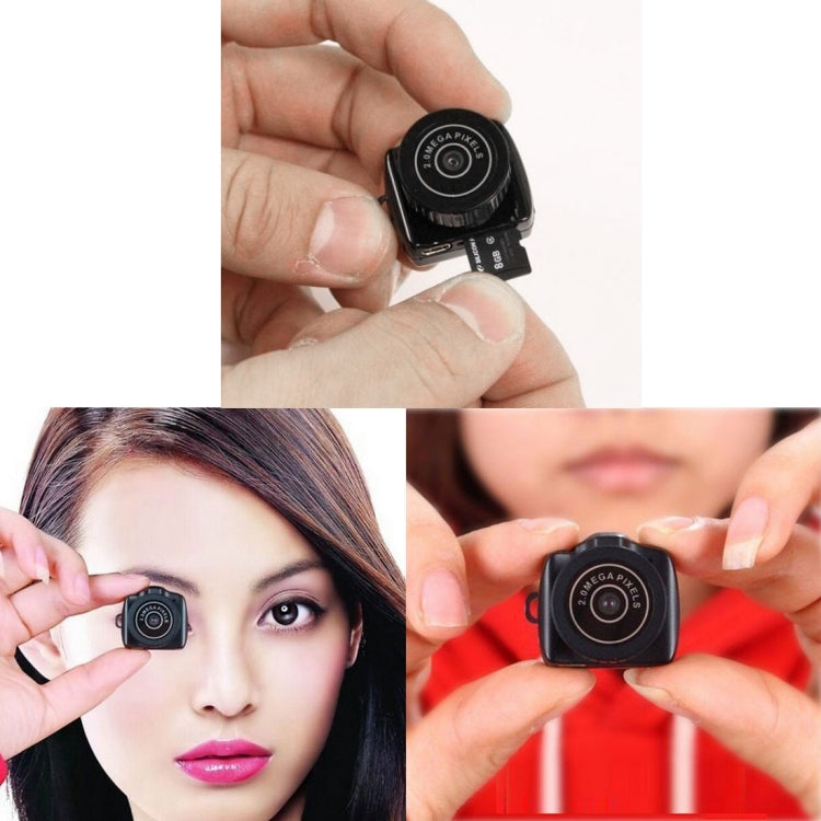 Videocamera digitale tascabile Y2000 HD per sport all'aria aperta ultra-mini DV, supporto per scheda Micro SD/TF massima da 32 GB (nero), Y2000