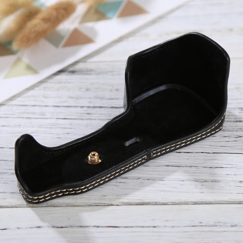 base-mezza-custodia-per-fotocamera-in-pelle-pu-con-filo-da-1-4-di-pollice-per-sony-ilce-6000-a6000-for-sony-a6000 - immagine 1