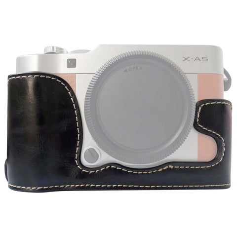 base-mezza-custodia-per-fotocamera-in-pelle-pu-con-filo-da-1-4-di-pollice-per-fujifilm-x-a5-x-a20-for-fujifilm-xa5 - immagine 1
