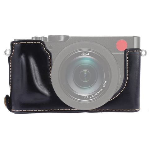 base-mezza-custodia-per-fotocamera-in-pelle-pu-con-filettatura-da-1-4-di-pollice-per-leica-d-lux-typ-109-for-leica-d109-for-leica-d901 - immagine 1