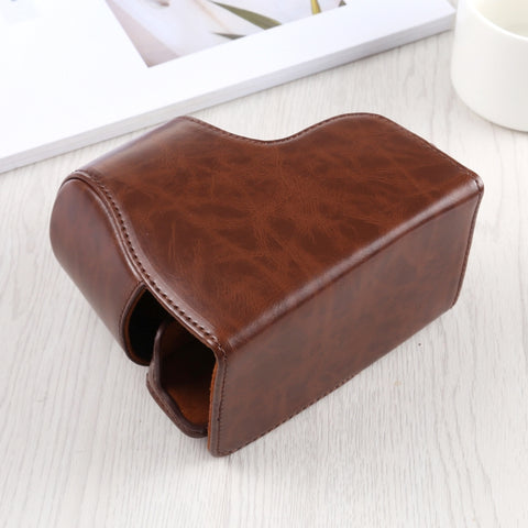 custodia-in-pelle-pu-per-fotocamera-integrale-con-cinturino-per-sony-a6400-ilce-a6400-for-sony-a6400 - immagine 2