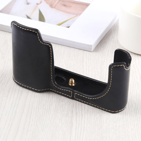 base-mezza-custodia-per-fotocamera-in-pelle-pu-con-filettatura-da-1-4-di-pollice-per-leica-tl-tipo-701-for-leica-t701 - immagine 2