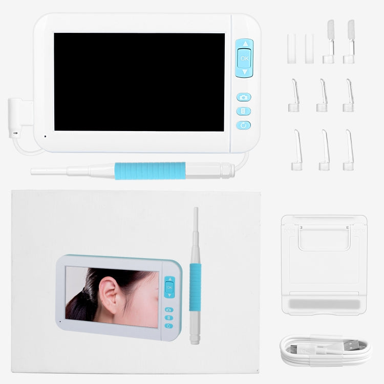 c01-endoscopio-visivo-earspoon-con-display-da-43-pollici-hd1080p-con-6-led-diametro-55-mm-c01-5-5mm - immagine 12