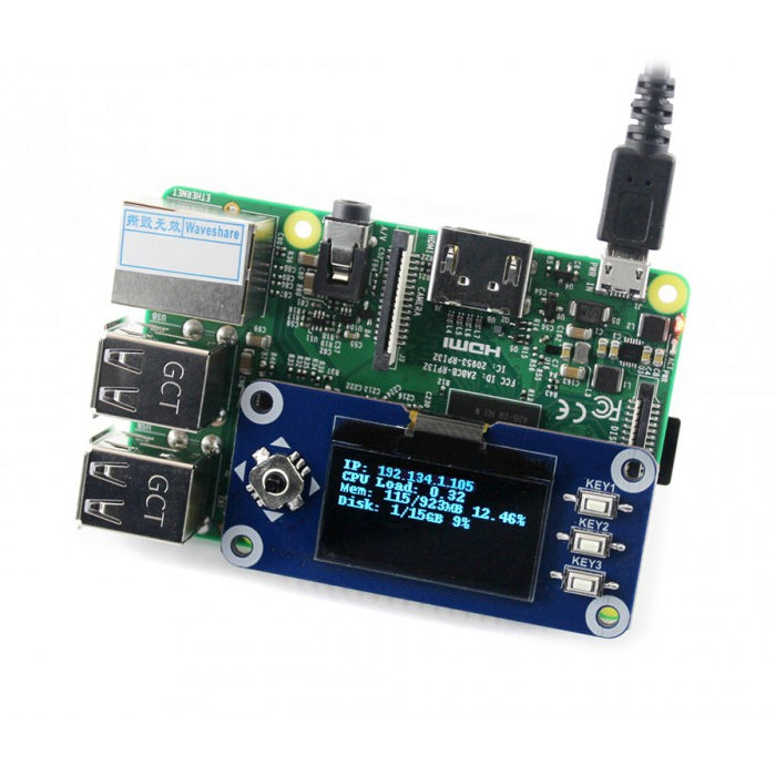 cappello-con-display-oled-da-13-pollici-waveshare-128x64-per-raspberry-pi-1-3inch-oled - immagine 5
