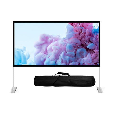 Tenda per pellicola per proiettore pieghevole in poliestere con staffa esterna, dimensioni: 84 pollici (16:9), Size:84 inch