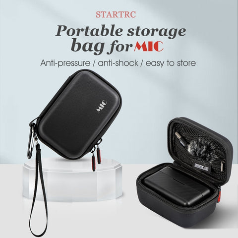 borsa-portaoggetti-in-pelle-pu-startrc-con-texture-diamante-per-microfono-dji-for-dji-mic - immagine 2