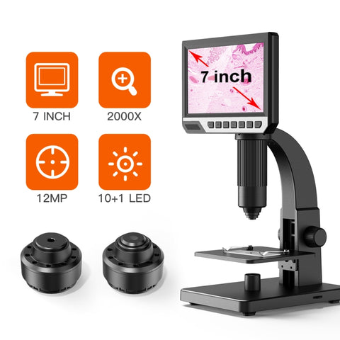 Microscopio Digitale HD Inskam315 con Schermo IPS da 7 Pollici,