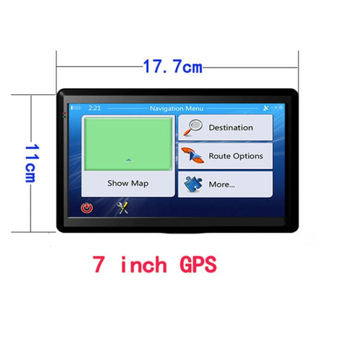 Navigatore GPS 7" per auto con 8GB + 256MB e mappa di Russia,