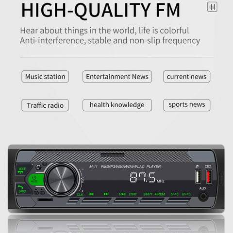 Lettore MP3 Bluetooth per Auto M11 con Supporto per Cellulare e