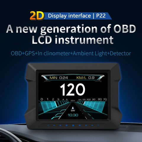 Proiettore HUD P22 per auto - Display da 3,5" con GPS e OBD2