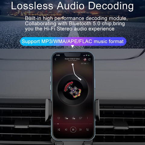 c1-supporto-per-telefono-con-presa-d-aria-per-trasmettitore-fm-per-lettore-mp3-bluetooth-5-0-per-auto-c1 - immagine 2