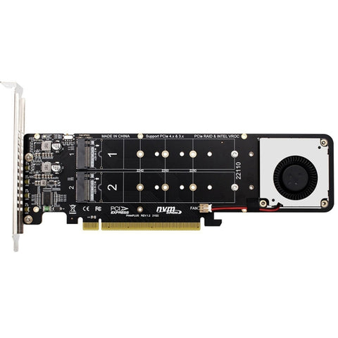 Scheda convertitore RAID SSD PCIe X16 a M.2 M-key NVMEx4, PCIe X16 to M.2