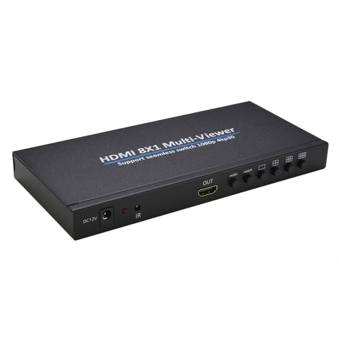 Multi-Viewer HDMI 8x1 NK-818 - Switch Seamless 1080P, Presa Americana