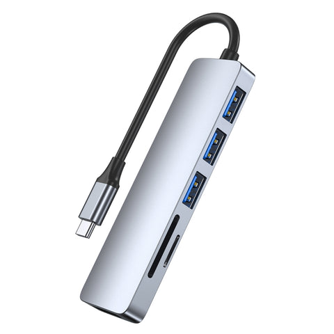 adattatore-hub-docking-station-usb-c-6-in-1-convertitore-tipo-c-a - immagine 2