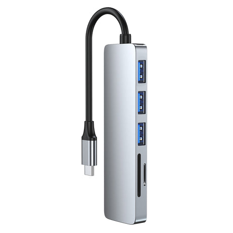 adattatore-hub-docking-station-usb-c-6-in-1-convertitore-tipo-c-a - immagine 1