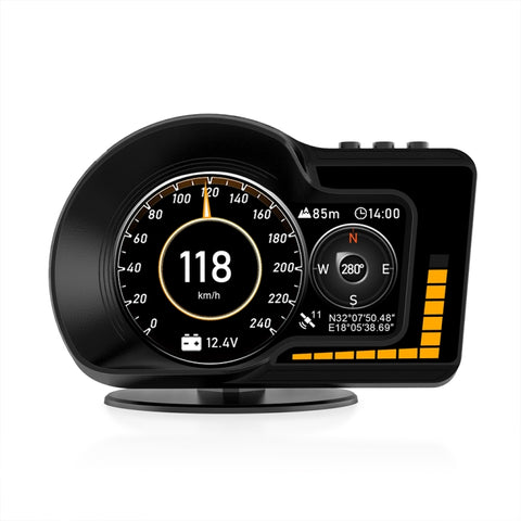 Strumento LCD ad alta definizione F15 per auto OBD+GPS HUD Head-up Display, F15