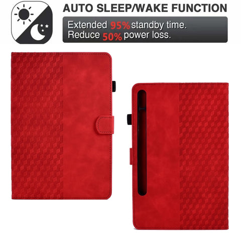 Per Samsung Galaxy Tab S7 T870 / S8 X700 Custodia Smart Tablet in pelle goffrata rombo, For Samsung Galaxy Tab S7 T870 / S8 X700