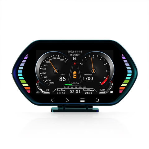 Display Head-Up F12 HUD GPS per Misurazione Pendenza Auto - OBD HD