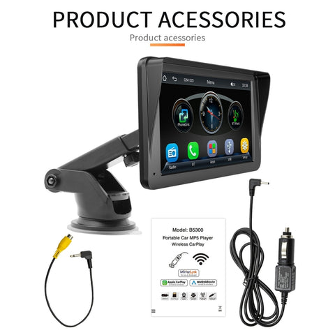 b5300-lettore-mp5-bluetooth-per-auto-carplay-wireless-da-7-pollici-supporta-l-interconnessione-del-telefono-cellulare-b5300 - immagine 2