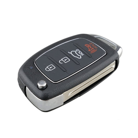 Per Hyundai Guscio chiave auto pieghevole a 4 pulsanti con bordo in metallo Solaris ix35 ix4 Santa, For Hyundai 4-button Solaris ix35 ix4
