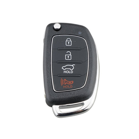 Per Hyundai Guscio chiave auto pieghevole a 4 pulsanti con bordo in metallo Solaris ix35 ix4 Santa, For Hyundai 4-button Solaris ix35 ix4