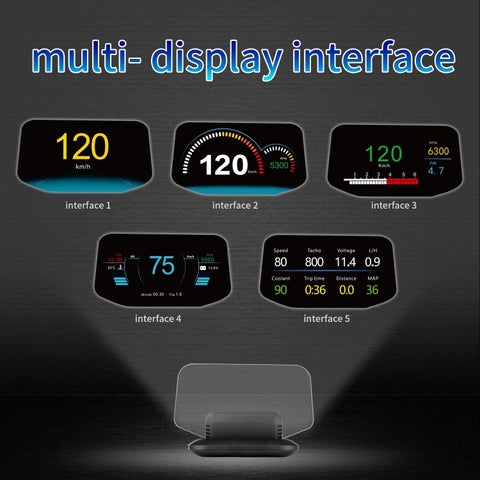 c1-obd2-modalita-gps-car-hud-head-up-display-bussola-velocita-temperatura-dell-acqua-visualizzazione-tensione-allarme-velocita-allarme-guasto-c1-without-navigation-function - immagine 2