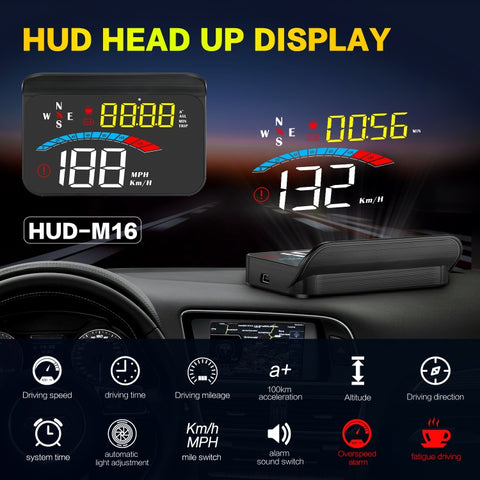 M16 HUD GPS per Misurazione Velocità e Tensione