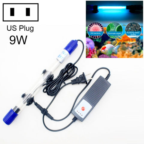 Lampada UV per acquario 9W - Disinfezione alghe, presa americana 110V