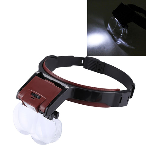 Lente d'ingrandimento regolabile per odontoiatria con LED e 4 lenti